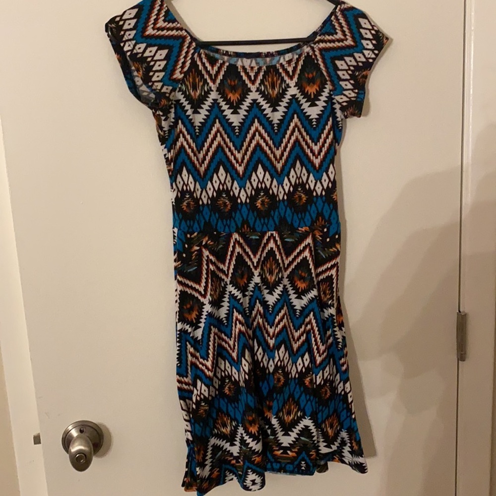 Geometric print dress